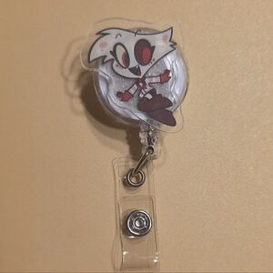 Angel Dust Hazbin Hotel Badge Reel Handmade / Fanmade
